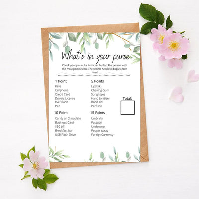 Whats In Your Purse? - Bridal Shower Game Your – Your Party Games